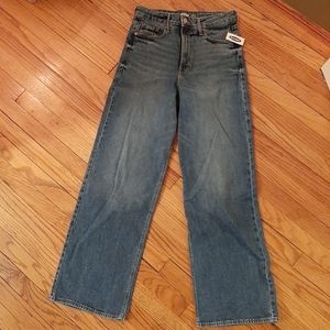 Old Navy Wide Leg Extra High Rise Jeans, Size 8 Tall